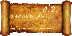 Glózik Dorottya névjegykártya